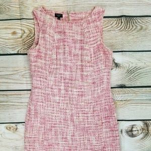 Talbots 14 Petite Pink Tweed Sheath Dress
